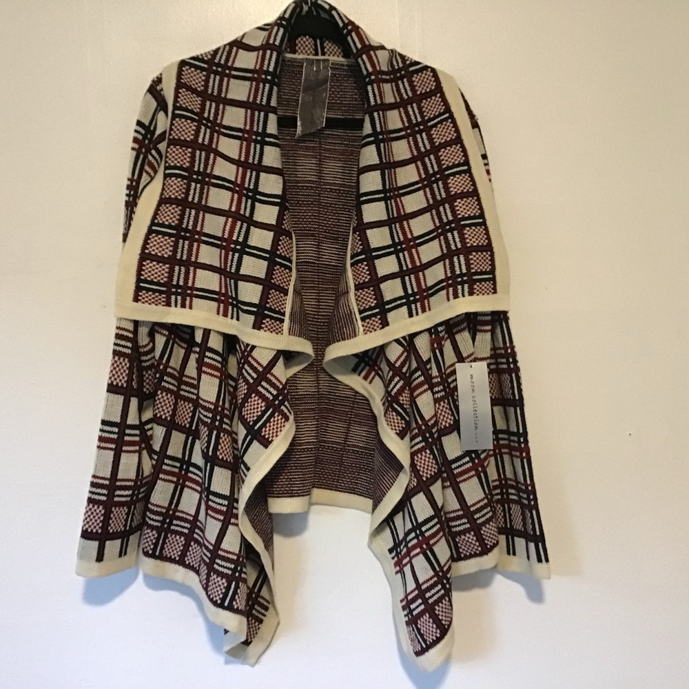 Moon Collection Plaid Cardigan